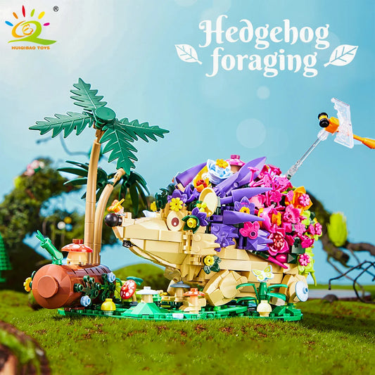 Premium Lego Compatible Building Block Set Flower Hedgehog MOC City Series For Adults And Kids Desk Decor - ToylandEU