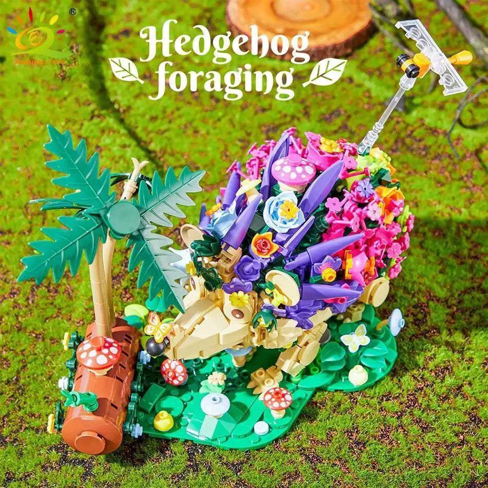 Premium Lego Compatible Building Block Set Flower Hedgehog MOC City Series For Adults And Kids Desk Decor - ToylandEU