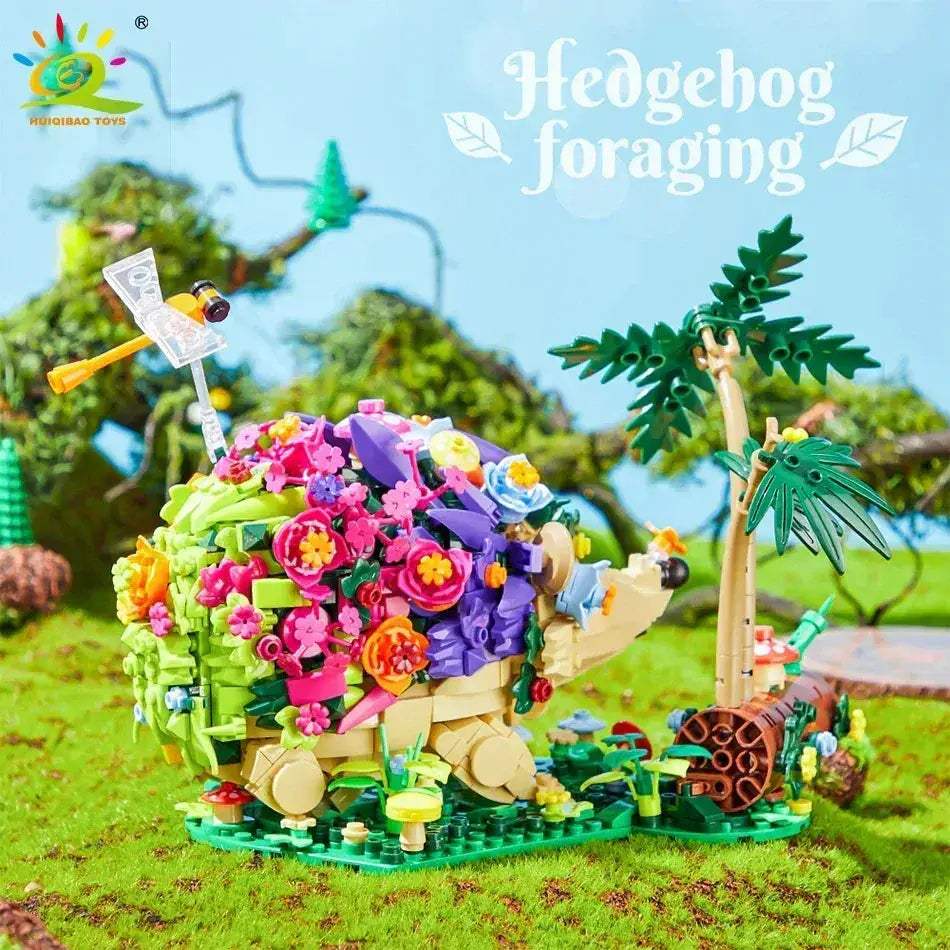 Premium Lego Compatible Building Block Set Flower Hedgehog MOC City Series For Adults And Kids Desk Decor - ToylandEU