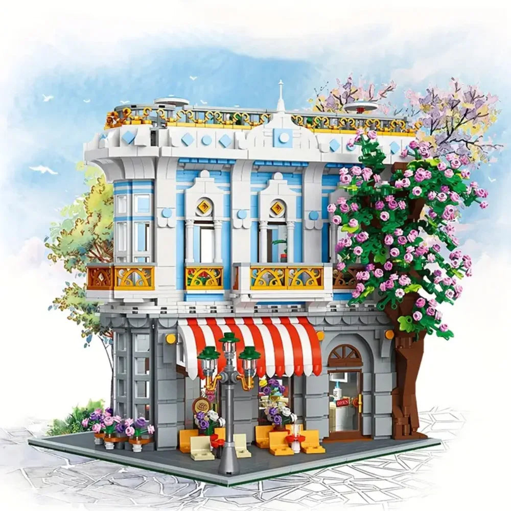Premium Lego Compatible Building Blocks City Light Sakura Restaurant Moc For Adult Model Builders - ToylandEU