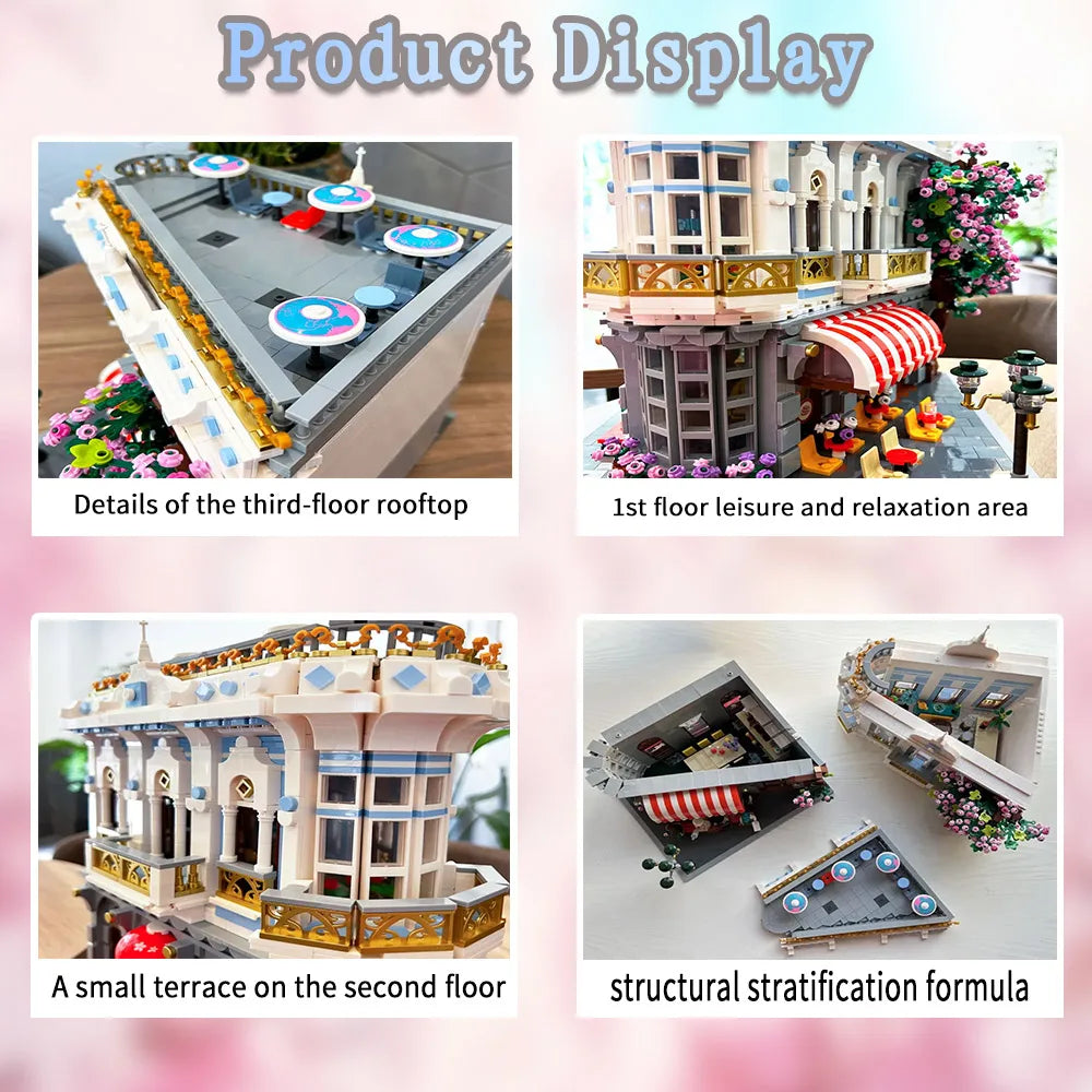 Premium Lego Compatible Building Blocks City Light Sakura Restaurant Moc For Adult Model Builders - ToylandEU