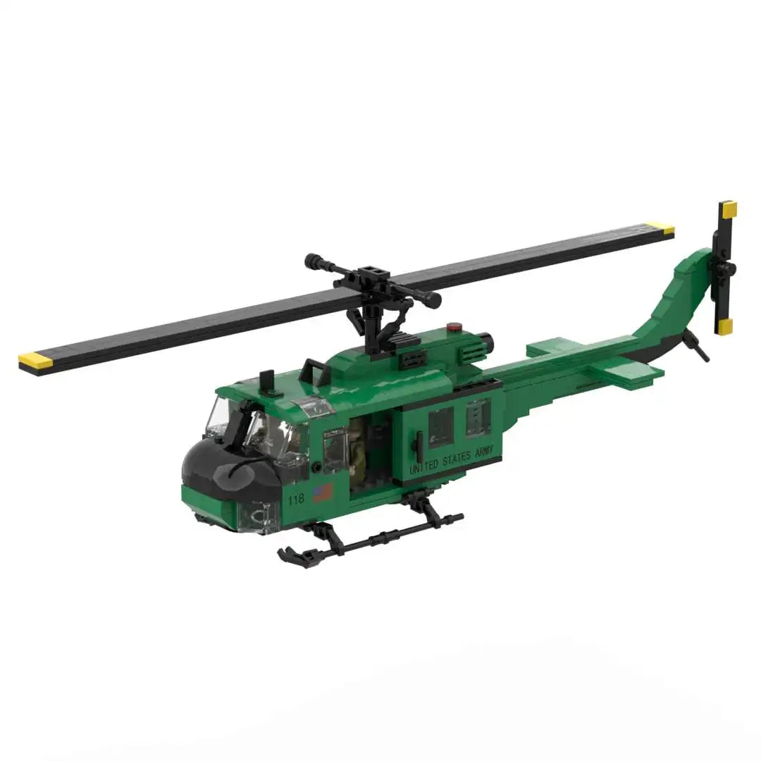 Premium Lego Compatible Building Blocks Set UH1D Huey Helicopter For Military Enthusiasts And Collectors - ToylandEU