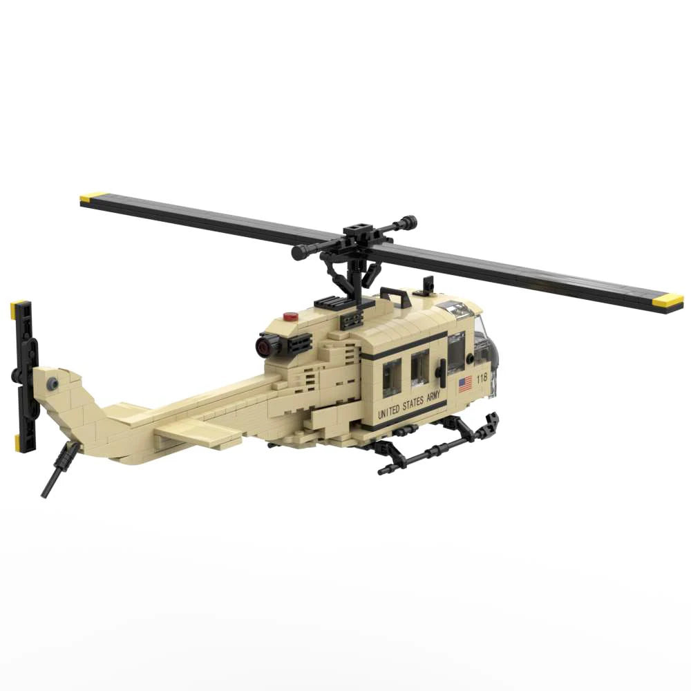 Premium Lego Compatible Building Blocks Set UH1D Huey Helicopter For Military Enthusiasts And Collectors - ToylandEU