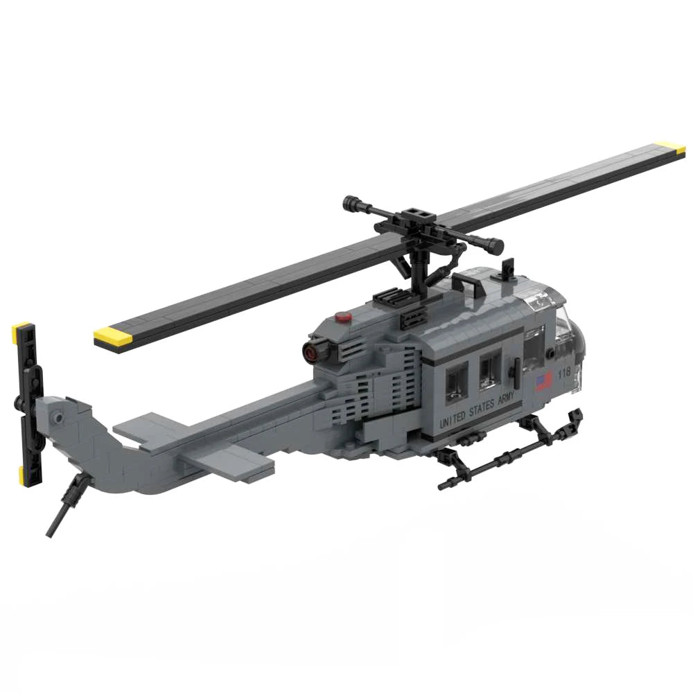 Premium Lego Compatible Building Blocks Set UH1D Huey Helicopter For Military Enthusiasts And Collectors - ToylandEU