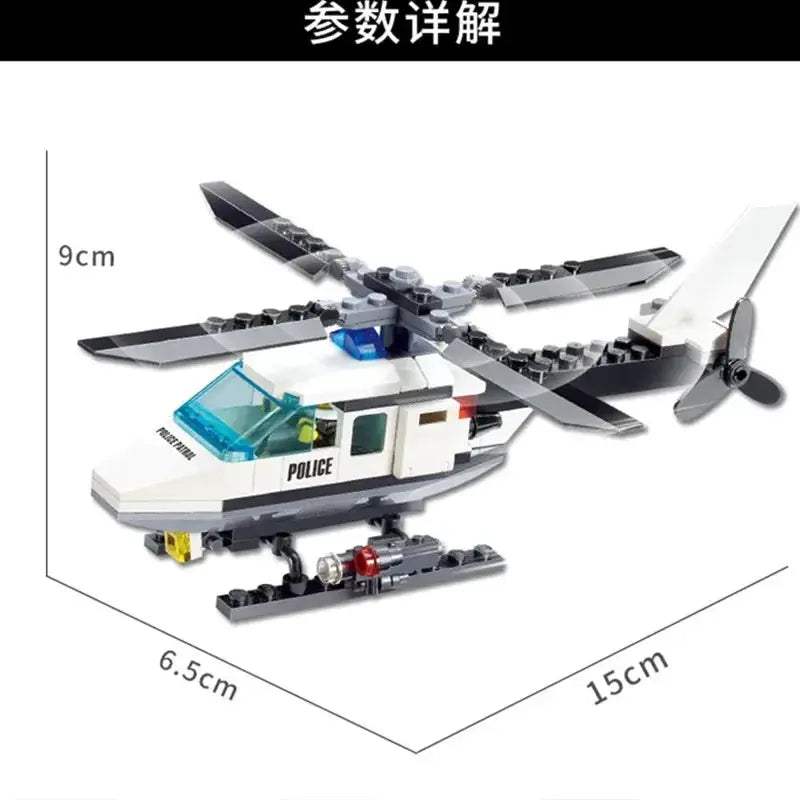 Premium Lego Compatible City Plane And Helicopter Building Block Kit Dual Vehicle For Ages 6 And Up - ToylandEU