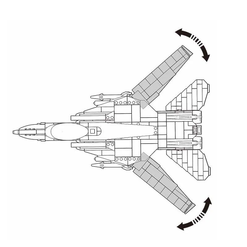 Premium Lego Compatible F14 Tomcat Fighter Educational Building Blocks For Boys And Girls - ToylandEU