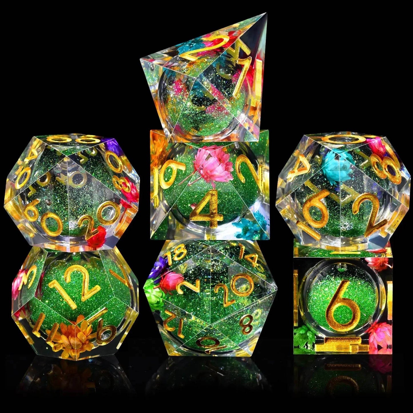Premium Liquid Resin Dice Set with Sharp Edges for Dungeons and Dragons Role-Playing Games Unique Gift Idea for RPG Enthusiasts - ToylandEU