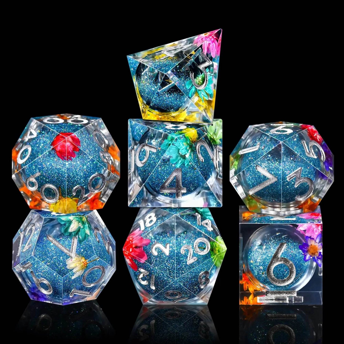 Premium Liquid Resin Dice Set with Sharp Edges for Dungeons and Dragons Role-Playing Games Unique Gift Idea for RPG Enthusiasts - ToylandEU
