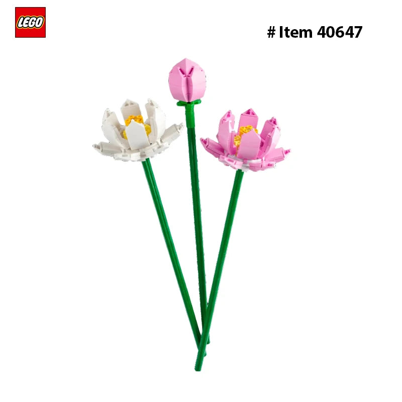 Premium Lotus Flower Building Block Set Artificial Flower For Home Decor Display For Kids 8 Plus - ToylandEU