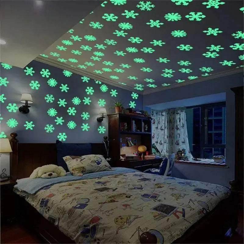  Bright Luminous Snowflake Wall Decals Toyland EU -  ToylandEU™