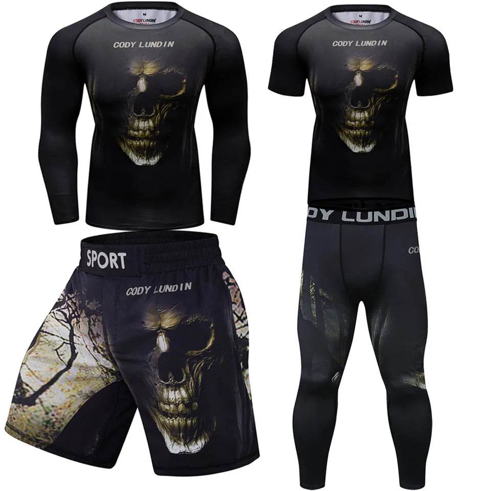 Premium MMA Gear Set Rashguard And Pants Breathable For Men - ToylandEU