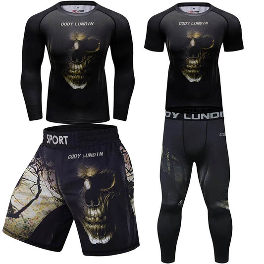 Premium MMA Gear Set Rashguard And Pants Breathable For Men - ToylandEU