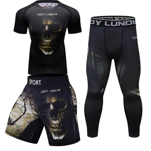 Premium MMA Gear Set Rashguard And Pants Breathable For Men - ToylandEU