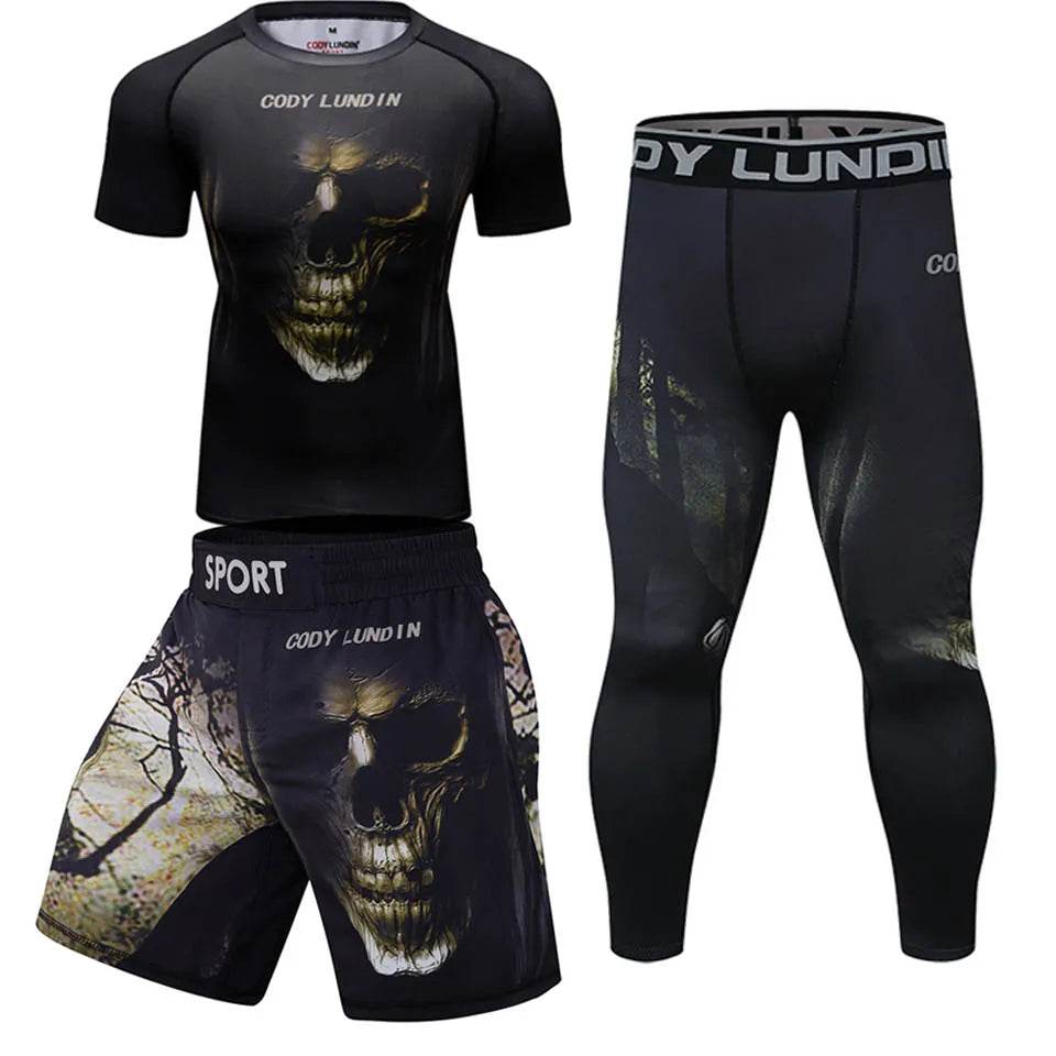 Premium MMA Gear Set Rashguard And Pants Breathable For Men - ToylandEU