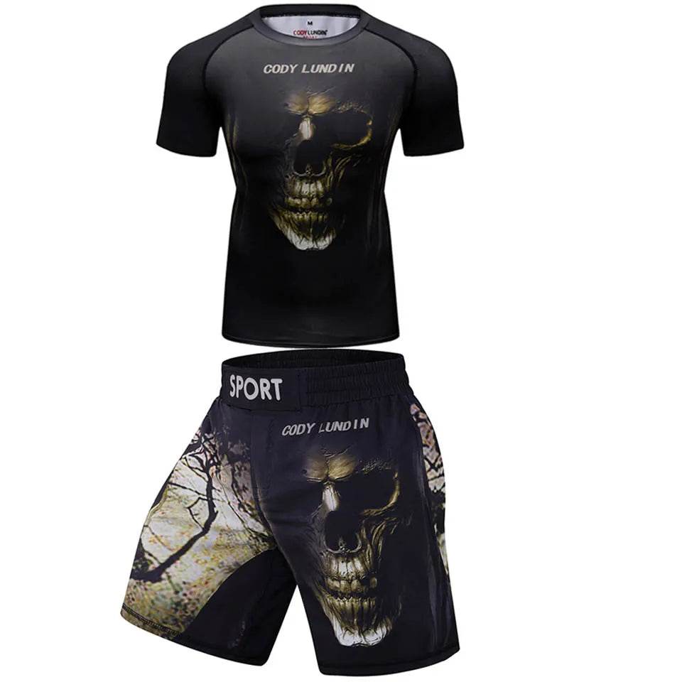 Premium MMA Gear Set Rashguard And Pants Breathable For Men - ToylandEU