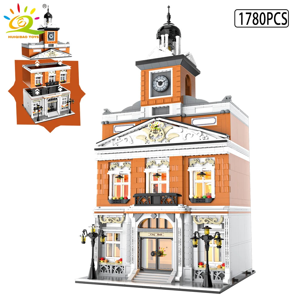 Premium MOC Building Blocks City Corner Coffee Shop Architecture Style Street View For Children - ToylandEU
