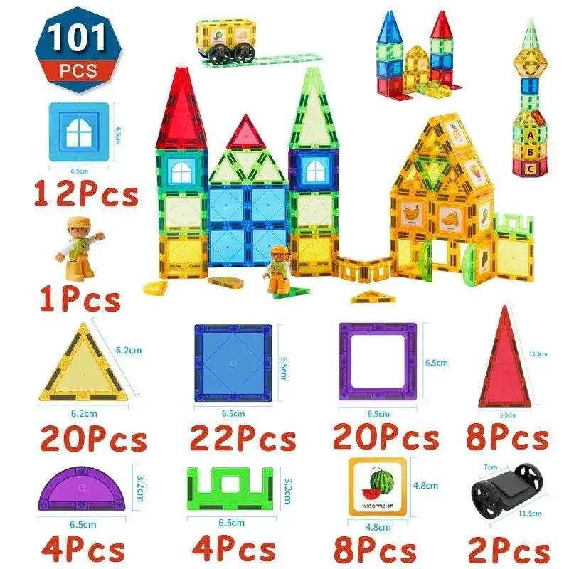  Premium Magnetic Blocks Set With Sheets Toyland EU -  ToylandEU™