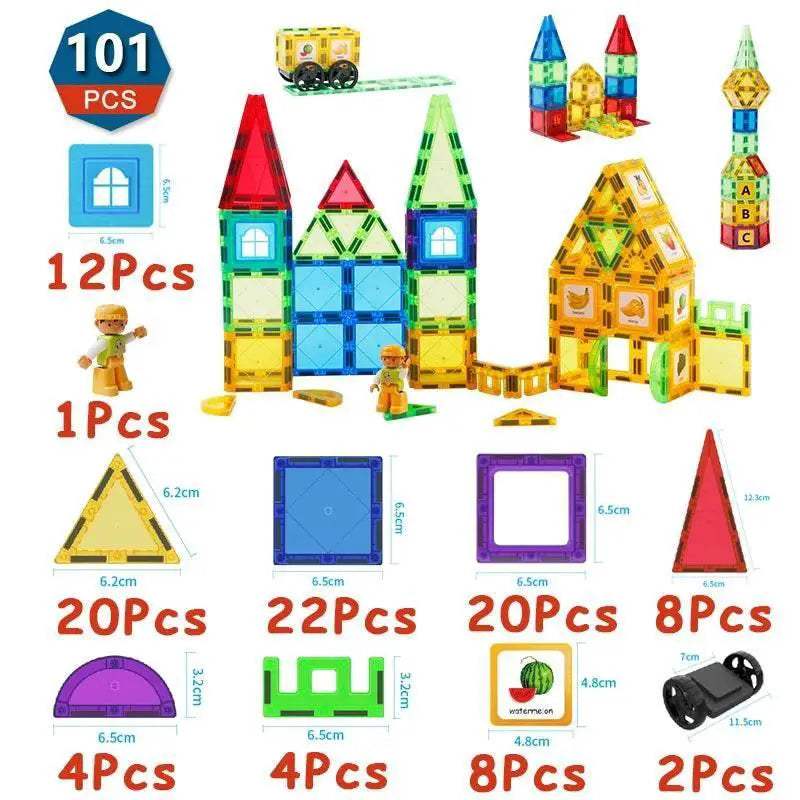  Premium Magnetic Blocks Set With Sheets Toyland EU -  ToylandEU™