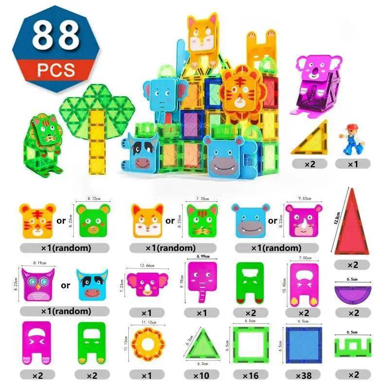  Premium Magnetic Blocks Set With Sheets Toyland EU -  ToylandEU™