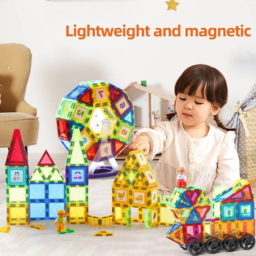 Premium Magnetic Building Blocks Set With Sheets For Kids - ToylandEU