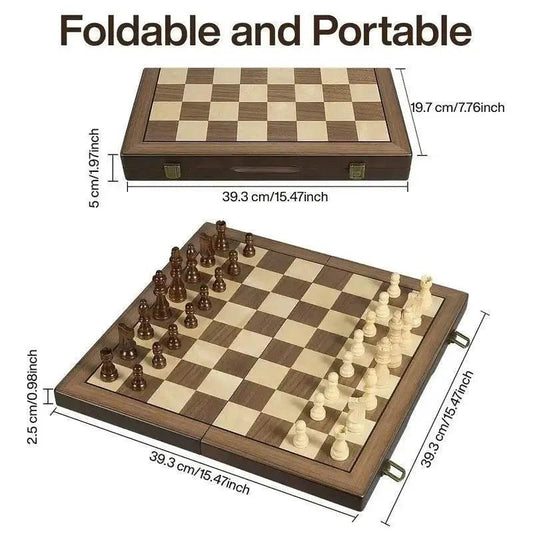  Premium Magnetic Wooden Chess Set with Two Queens - Yernea -  ToylandEU™