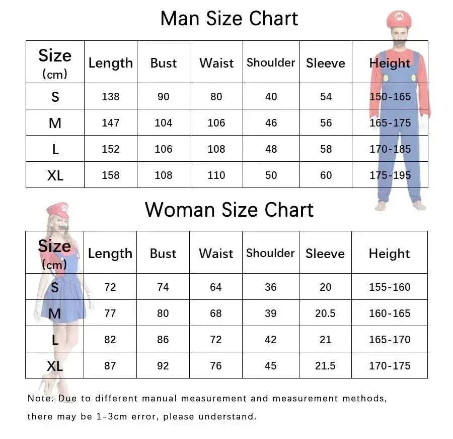  Premium Mario Cosplay Costume Uniform 2Pc Toyland EU -  ToylandEU™