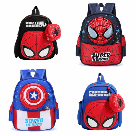 Premium Marvel Captain America Backpack With Spine Protective Design For Boys Aged 3 To 12 Breathable - ToylandEU