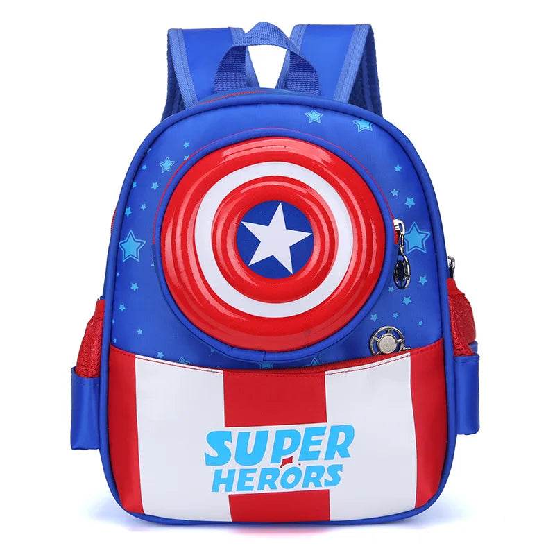 Premium Marvel Captain America Backpack With Spine Protective Design For Boys Aged 3 To 12 Breathable - ToylandEU