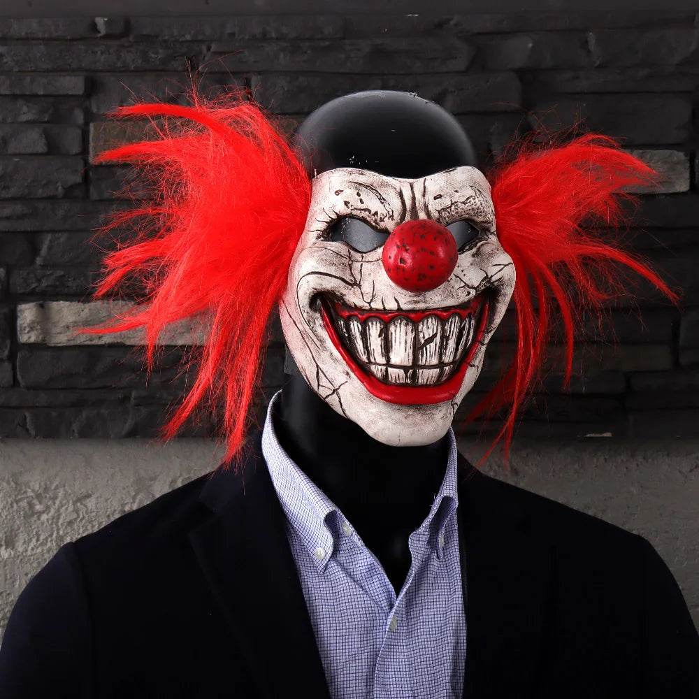 Premium Mask Bloody Half Face Clown For Adult Cosplay - ToylandEU