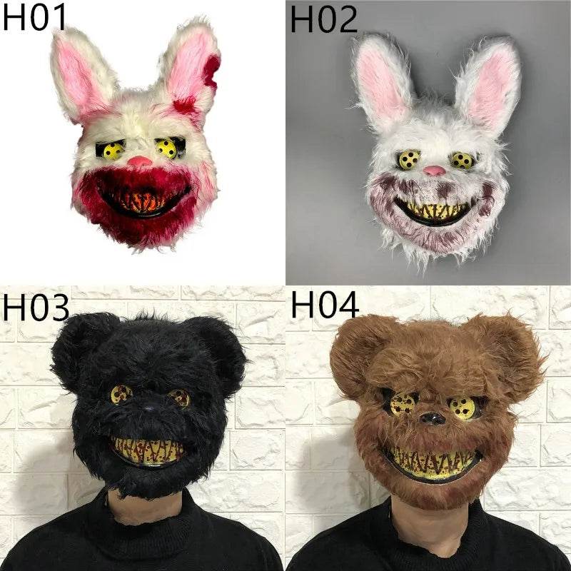Premium Mask Cartoon Bear Rabbit Headcover For Halloween - ToylandEU