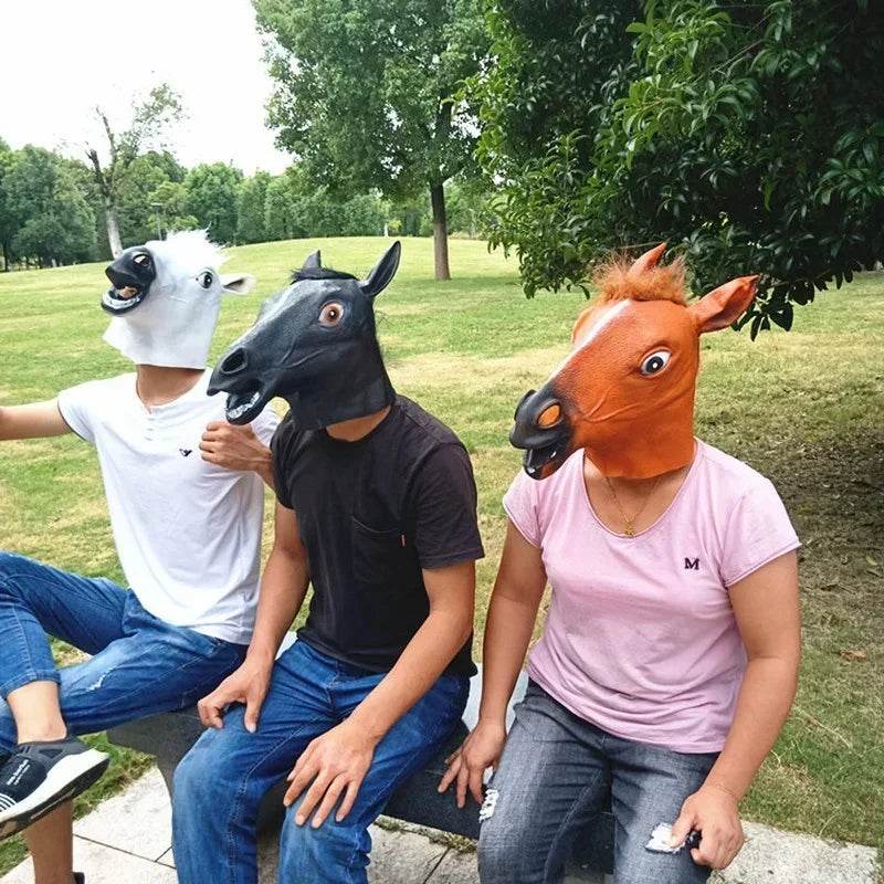 Premium Mask Full Face Horse Head For Adults Party - ToylandEU