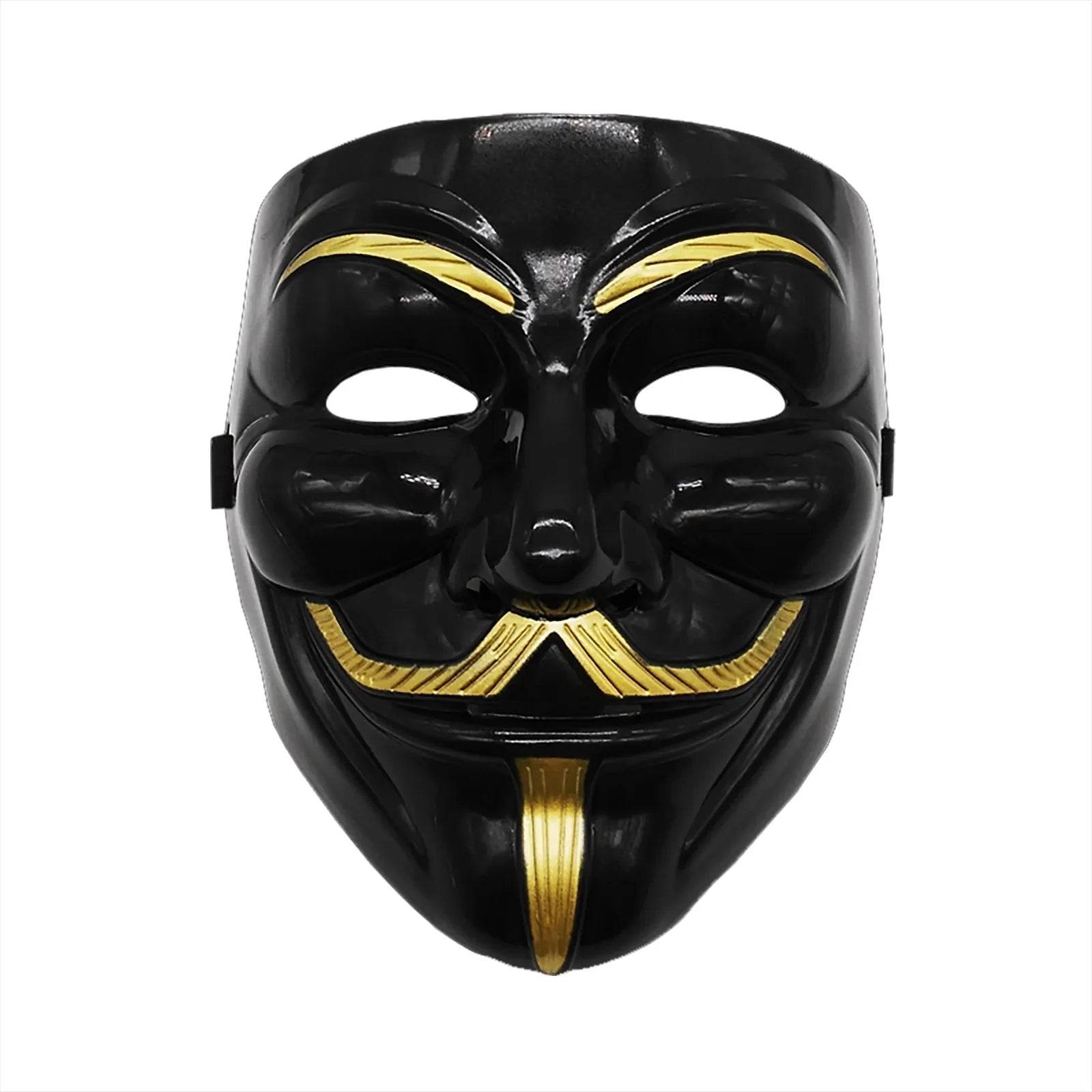 Premium Mask Guy Fawkes Black and White Halloween Cosplay - ToylandEU