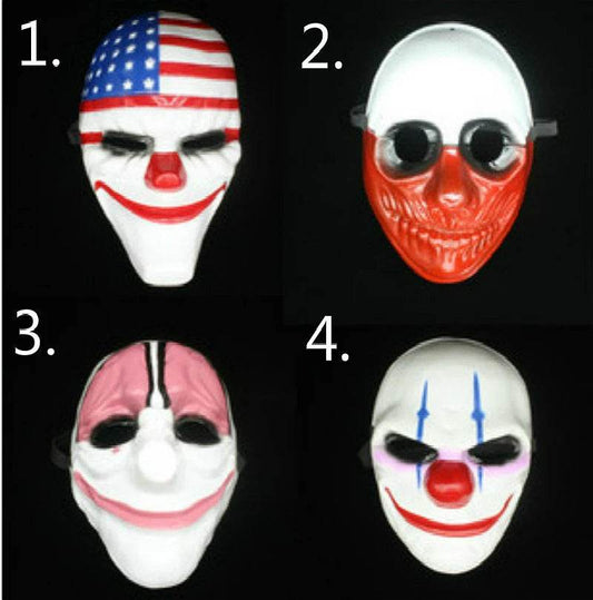 Premium Mask Halloween Scary Clown For Payday 2 Cosplay - ToylandEU