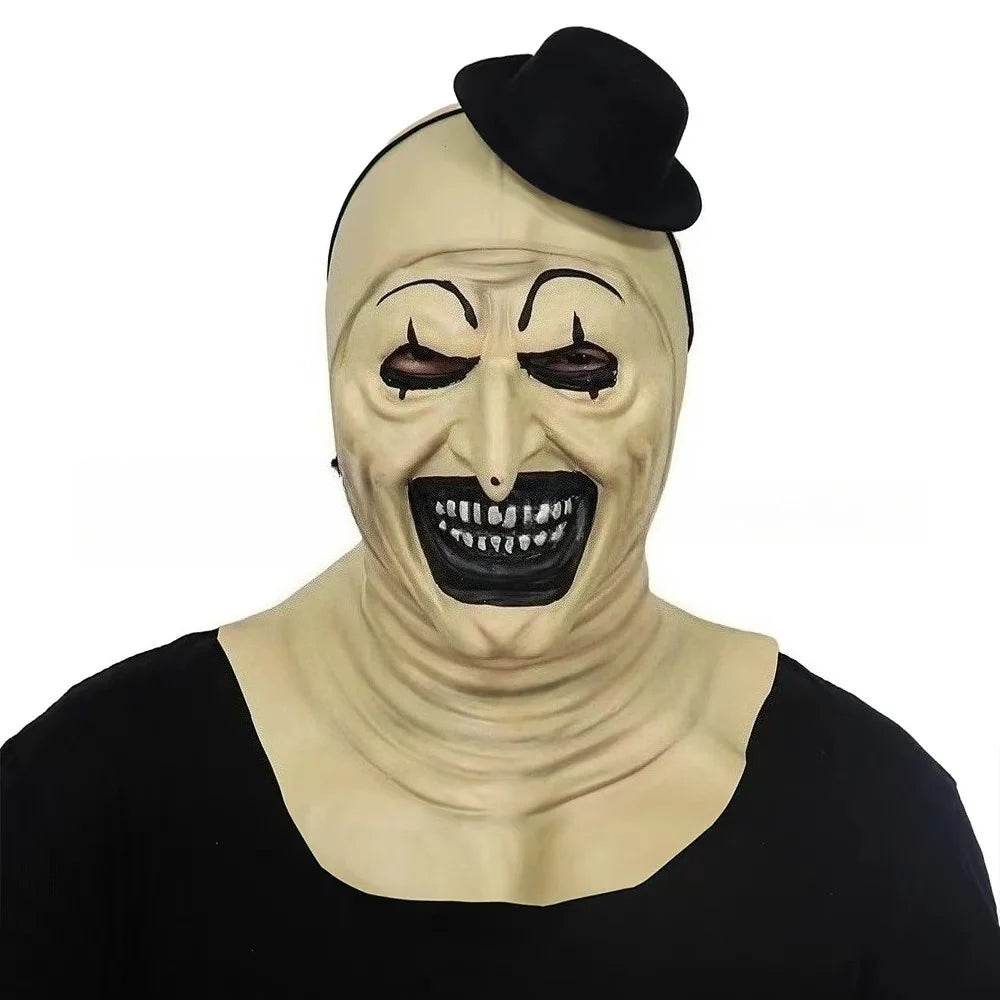 Premium Mask Terrifier Clown Latex With Hat For Halloween - ToylandEU