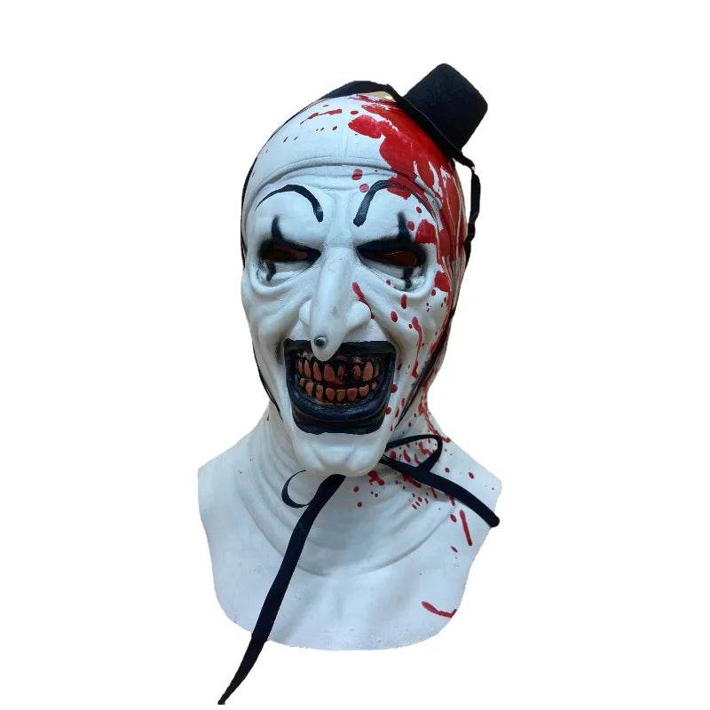 Premium Mask Terrifier Clown Latex With Hat For Halloween - ToylandEU