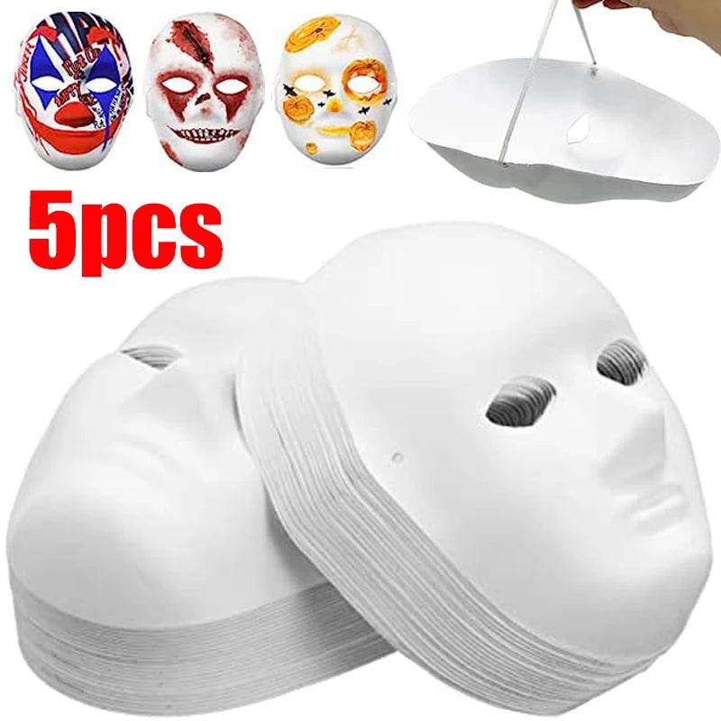 Premium Masks Blank White Paper For DIY Cosplay Adults - ToylandEU