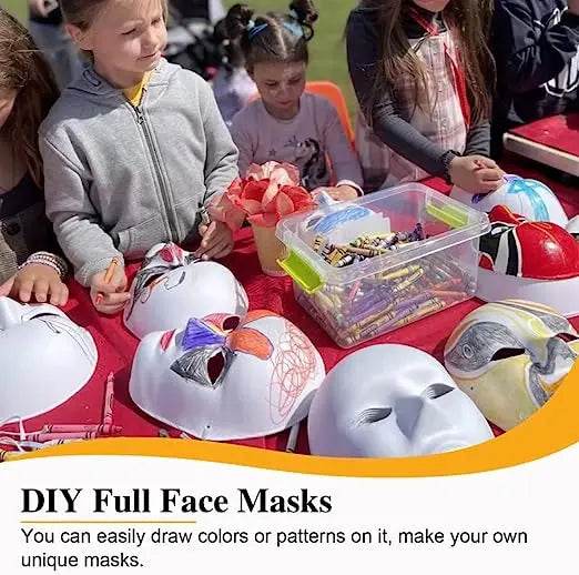 Premium Masks Blank White Paper For DIY Cosplay Adults - ToylandEU
