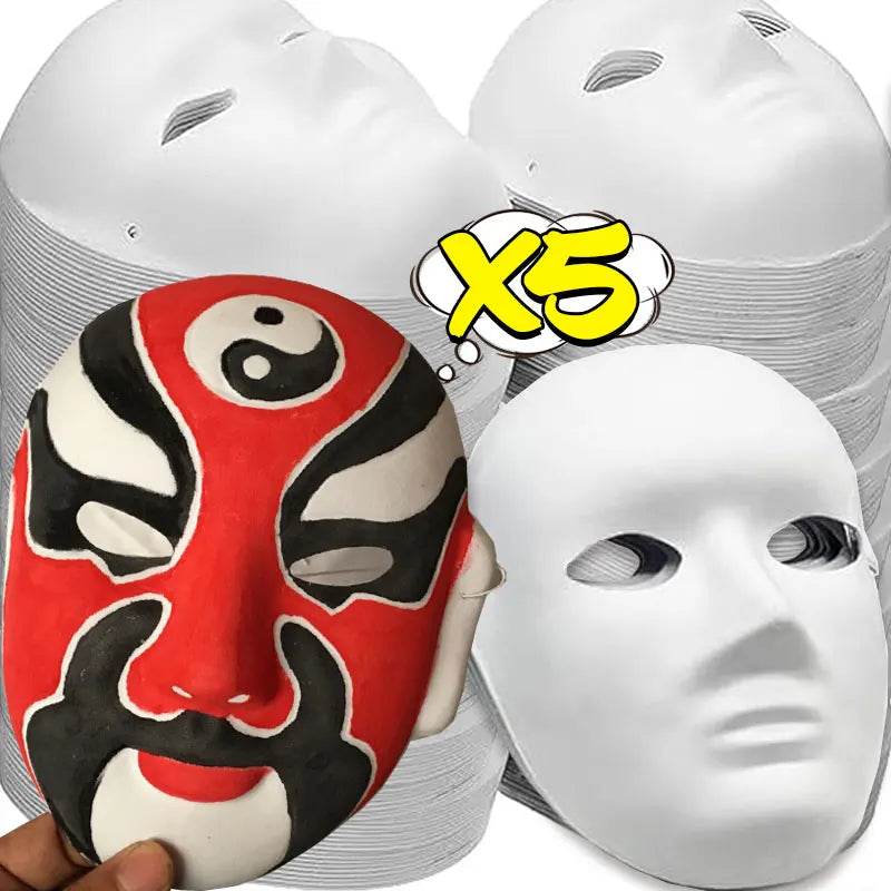 Premium Masks Paintable Blank White Full Face Halloween - ToylandEU