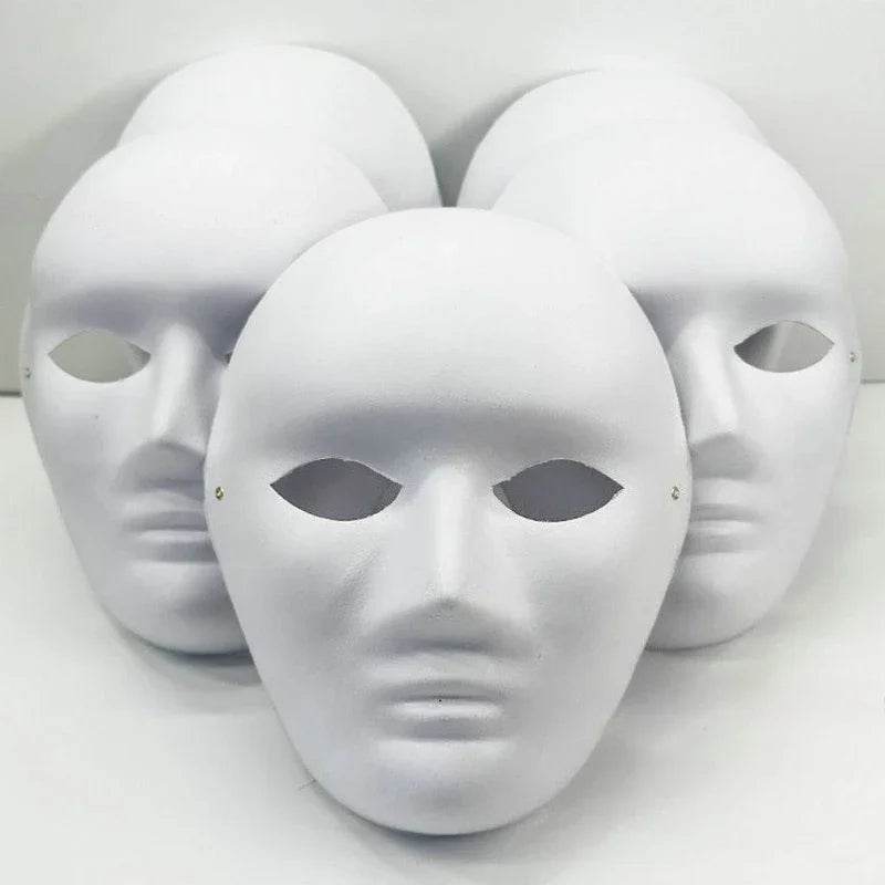 Premium Masks Paintable Blank White Full Face Halloween - ToylandEU