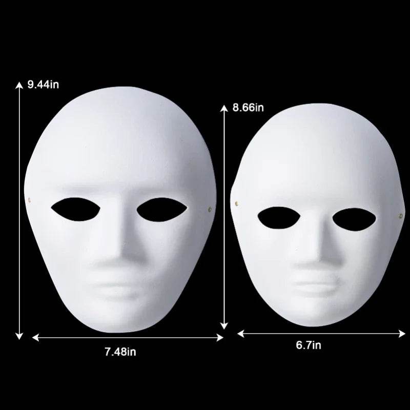Premium Masks Paintable Blank White Full Face Halloween - ToylandEU