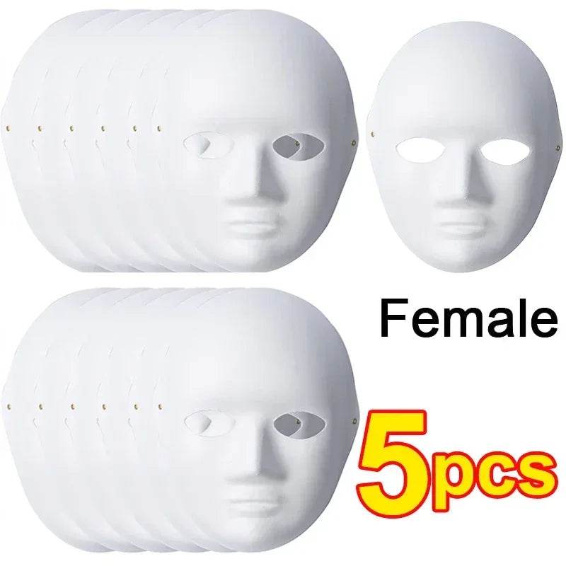 Premium Masks Paintable Blank White Full Face Halloween - ToylandEU