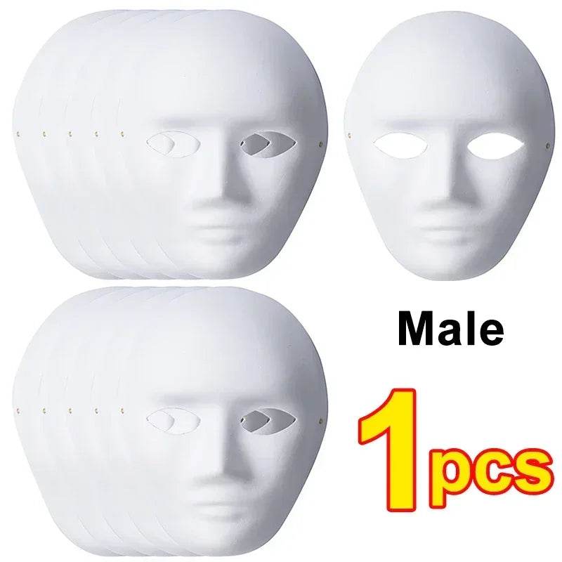 Premium Masks Paintable Blank White Full Face Halloween - ToylandEU