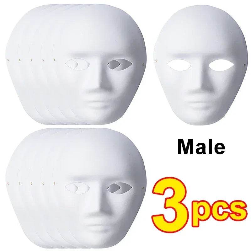 Premium Masks Paintable Blank White Full Face Halloween - ToylandEU