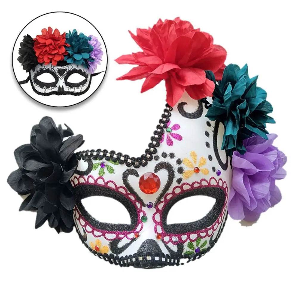 Premium Masks With Fire Devil Flowers For Masquerade Balls - ToylandEU