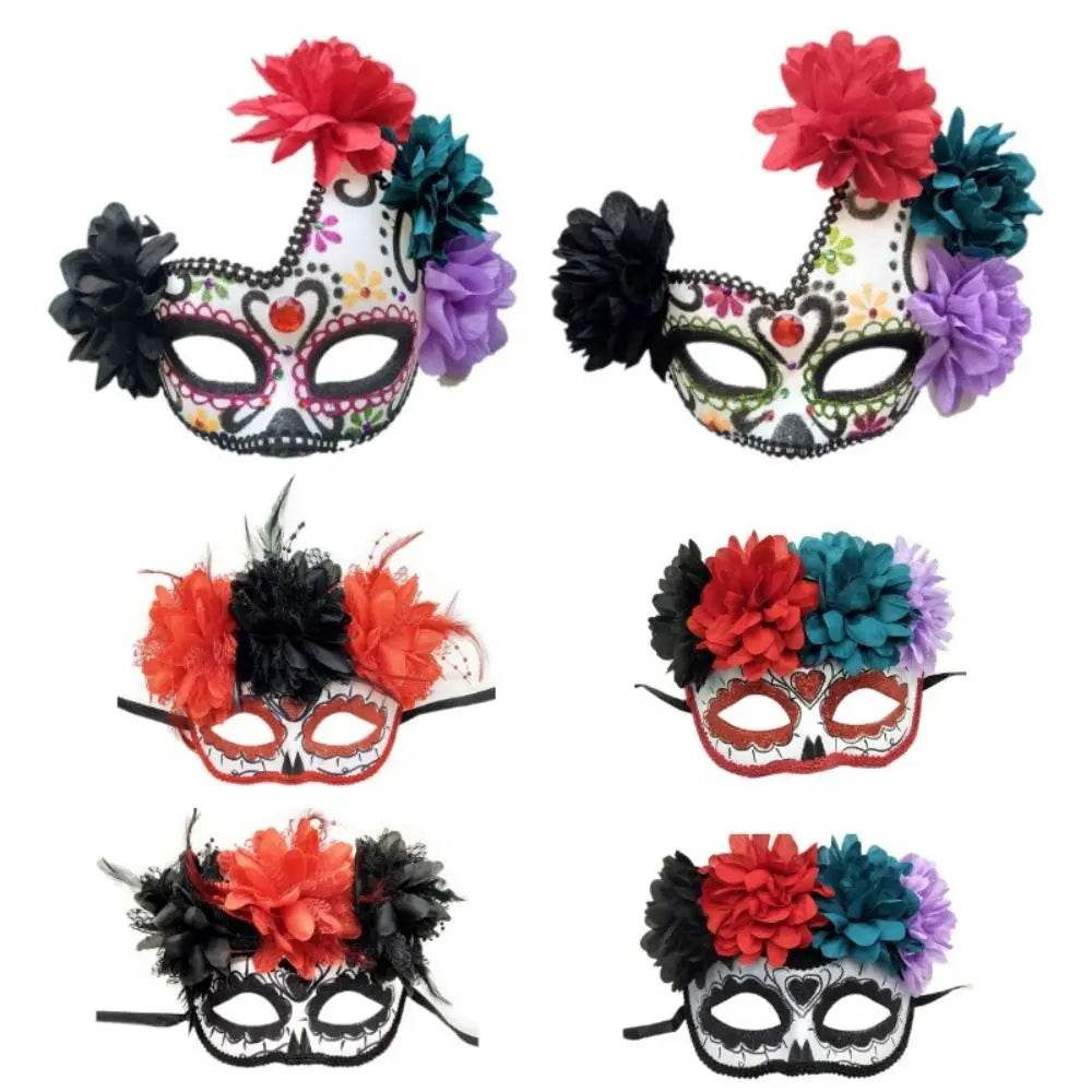 Premium Masks With Fire Devil Flowers For Masquerade Balls - ToylandEU