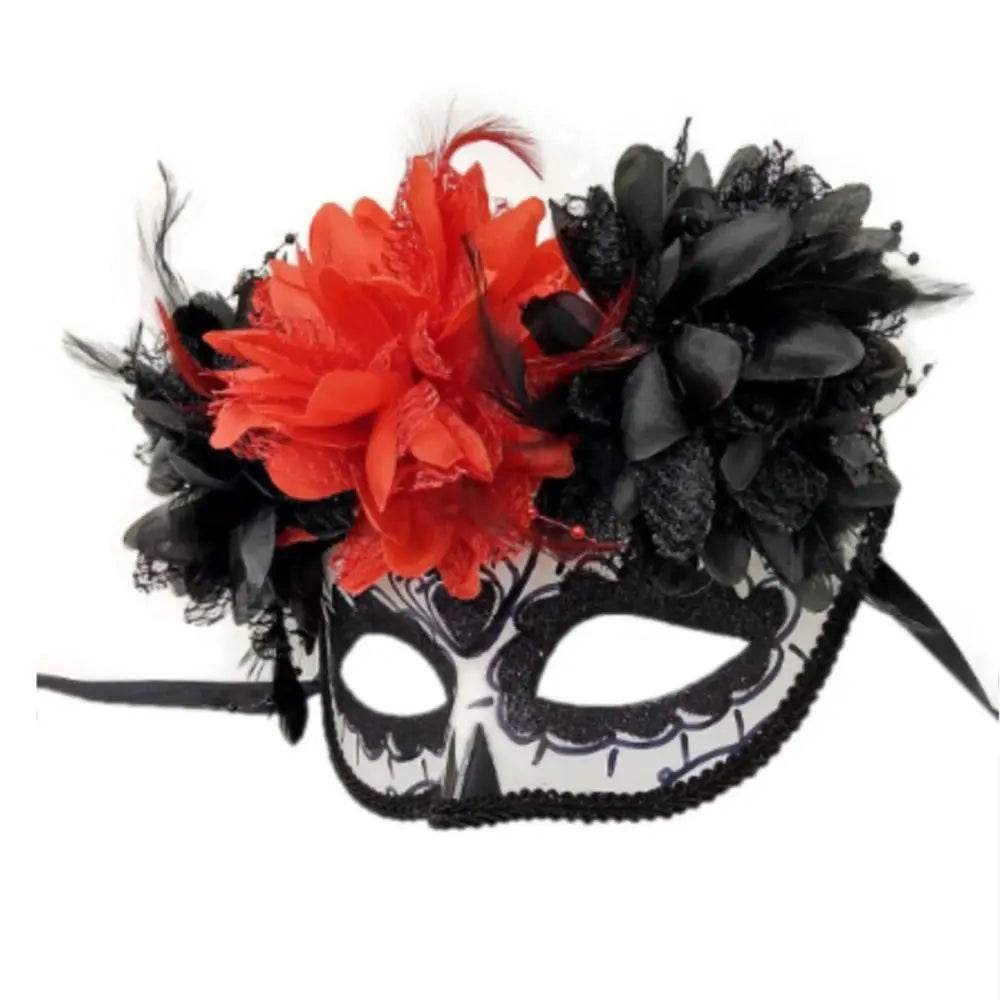 Premium Masks With Fire Devil Flowers For Masquerade Balls - ToylandEU