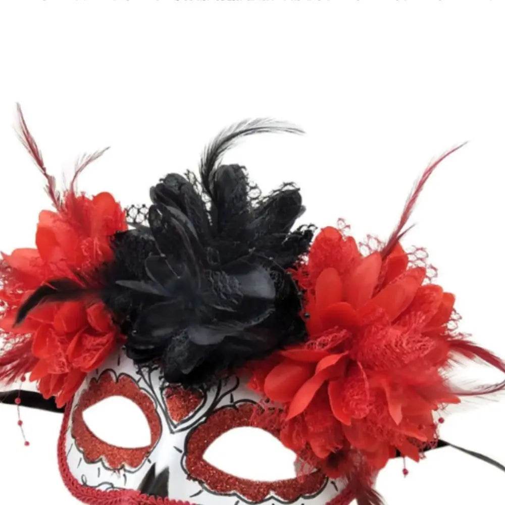 Premium Masks With Fire Devil Flowers For Masquerade Balls - ToylandEU