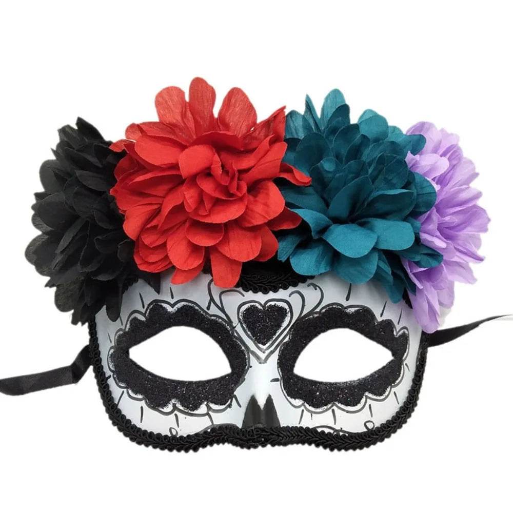 Premium Masks With Fire Devil Flowers For Masquerade Balls - ToylandEU