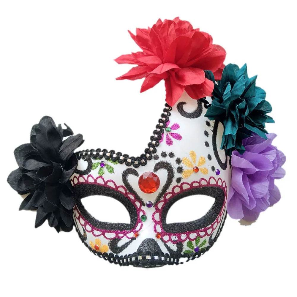 Premium Masks With Fire Devil Flowers For Masquerade Balls - ToylandEU