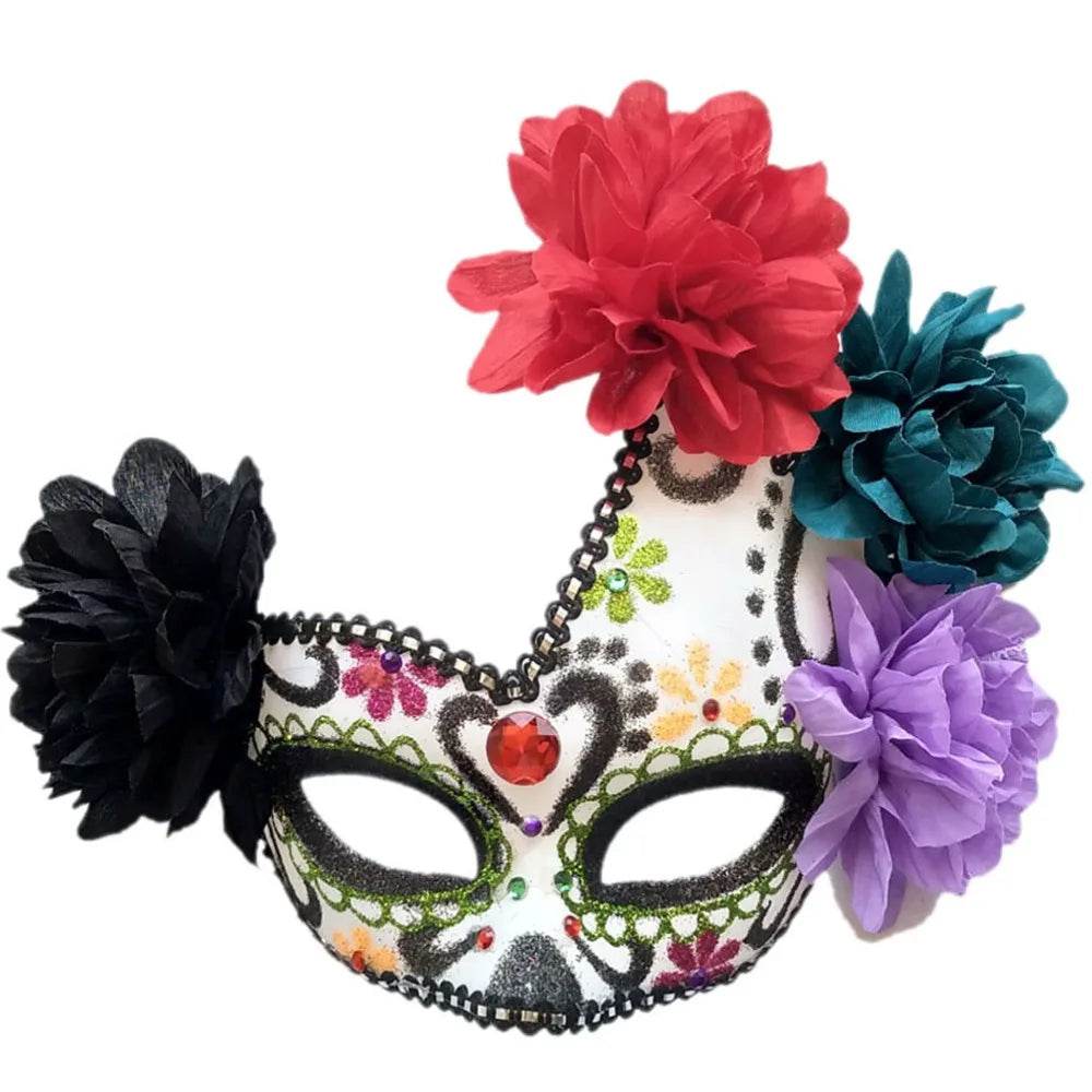 Premium Masks With Fire Devil Flowers For Masquerade Balls - ToylandEU